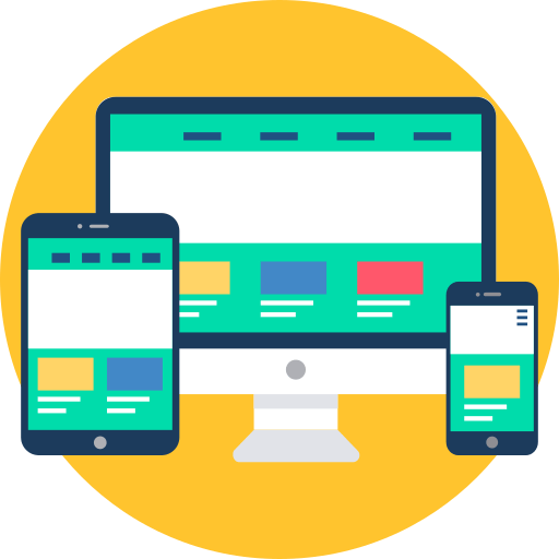 Devices displaying website design mockup