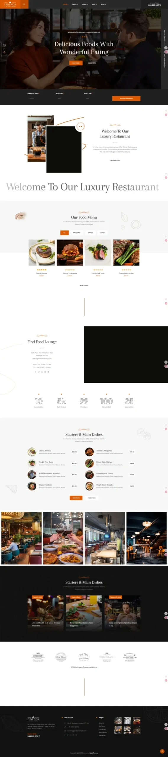 Best Restaurant Website Design | Premium RR-04 Template - Zoic Digital