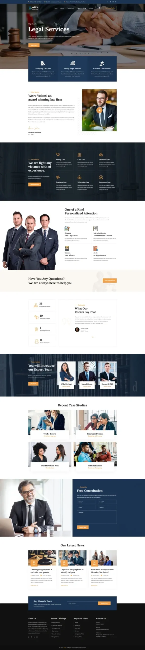 Best Website Design For Attorneys |,Justice Elite Template - Zoic Digital