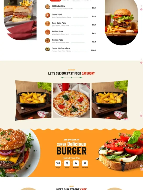 Cool Restaurant Website Design | Modern RR-07 Hospitality Template - Zoic Digital