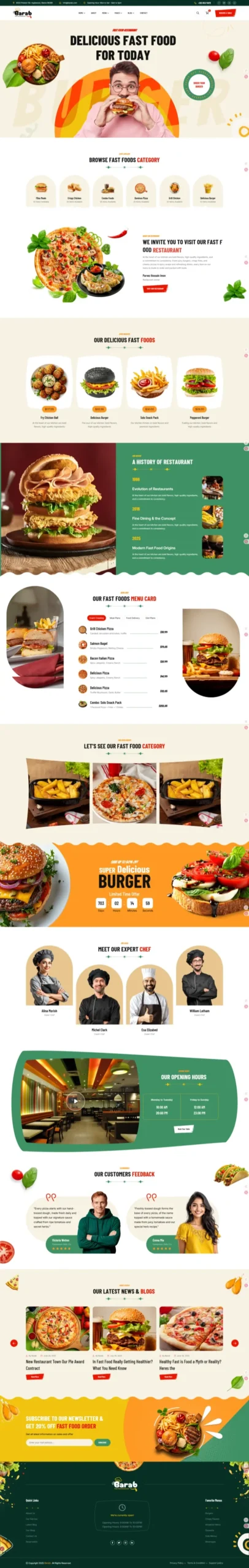 Cool Restaurant Website Design | Modern RR-07 Hospitality Template - Zoic Digital