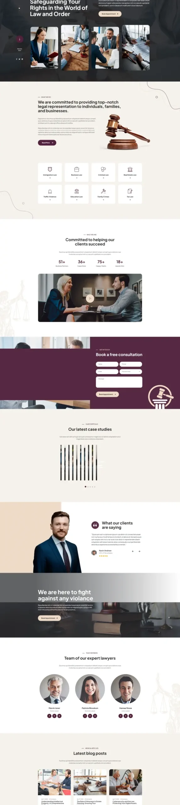 Custom Attorney Website Design | Elite LM-06 Law Firm Template - Zoic Digital