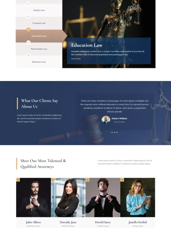 Custom Lawyer Website Design | Elite LM-08 Law Firm Template - Zoic Digital