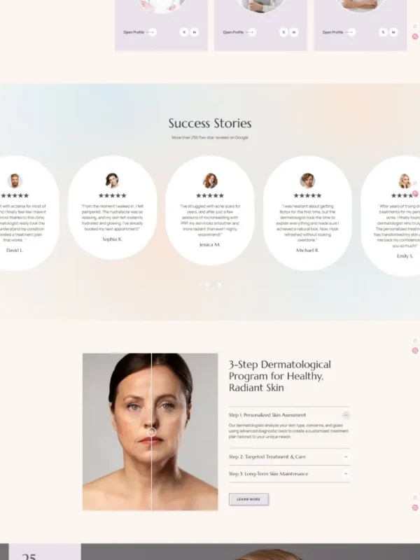 Dermatology Website Design | MD-07 Aesthetic & Clinical Template - Zoic Digital