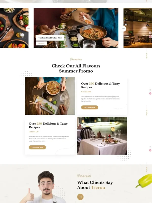 Food Website Design | High-Performance RR-03 Culinary Template - Zoic Digital