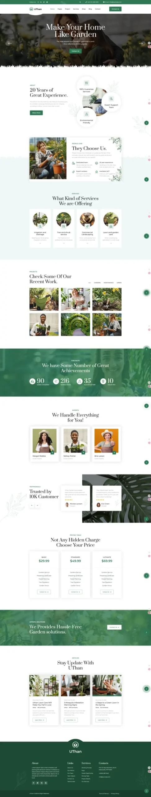 Landscape Web Design | Premium LC-05 Landscaping Template - Zoic Digital