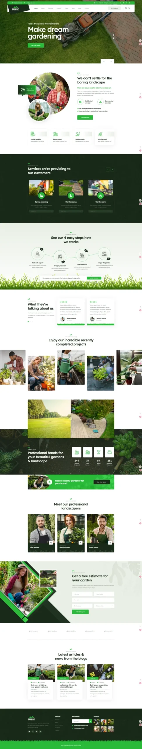 Landscaping Websites Design | Elite LC-04 Service Template - Zoic Digital