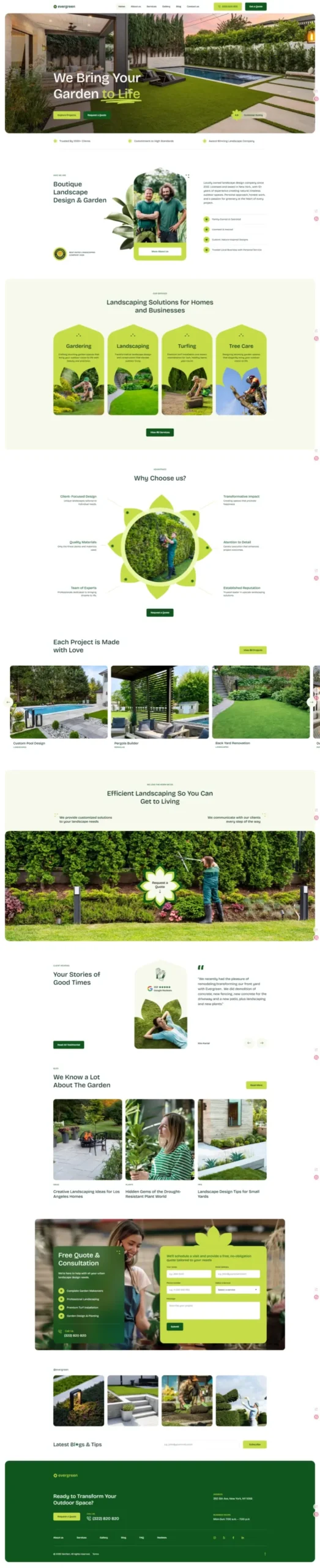Lawn Service Web Design | Professional LC-02 Landscaping Template - Zoic Digital