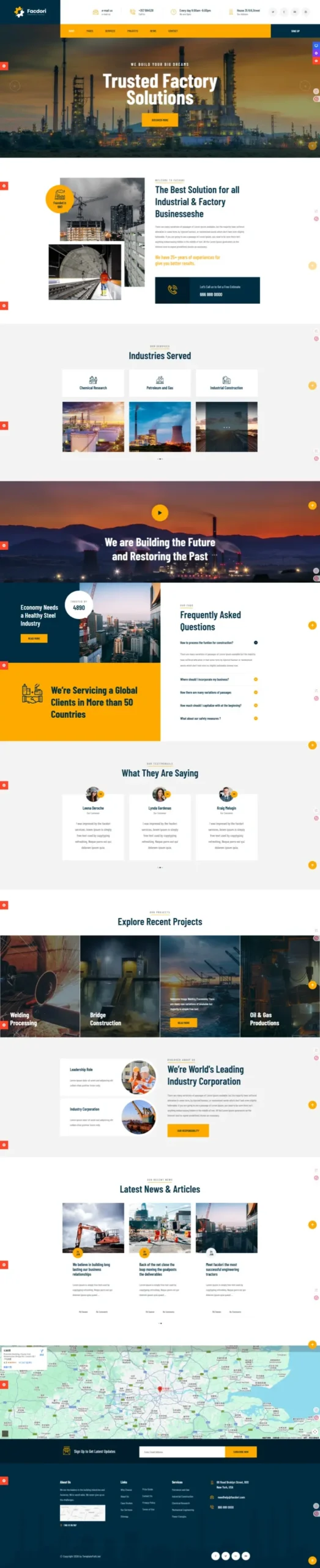 Manufacturing Web Design | Industrial MF-01 Template - Zoic Digital