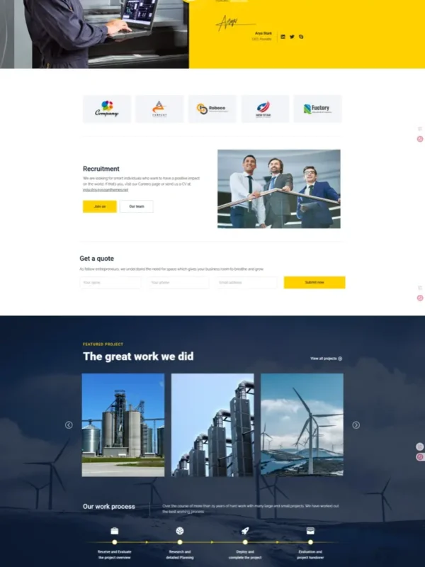 Manufacturing Website Development | Industrial MF-08 Framework - Zoic Digital