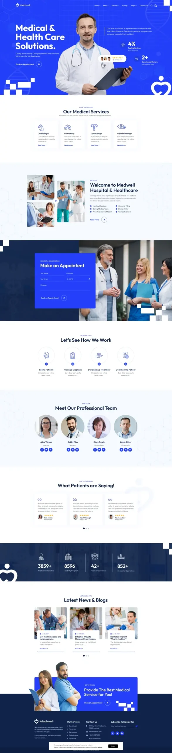 Medical Clinic Website Design | MD-05 Professional Healthcare Template