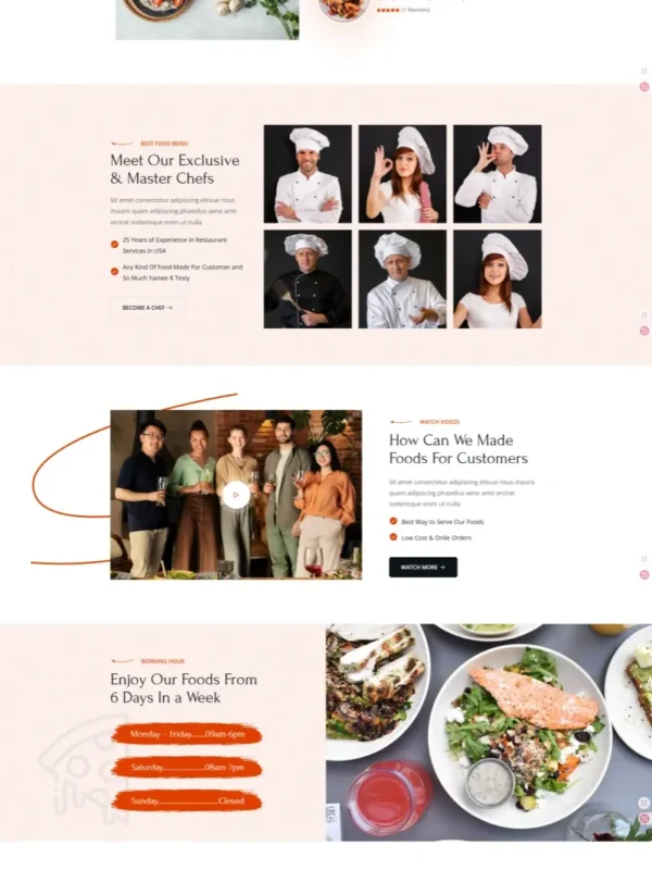 Restaurant Web Page Design | High-Conversion RR-02 Template - Zoic Digital