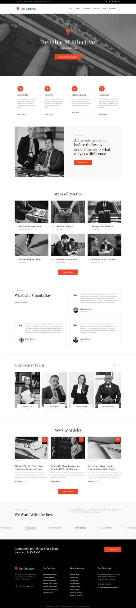Small Law Firm Web Design | Reliable LM-09 Template - Zoic Digital