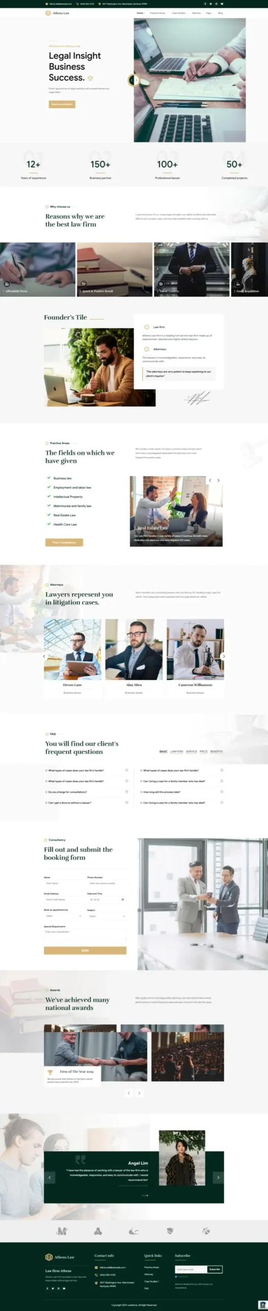 LM-03 | Premium Multi-Page top Law Firm Website Design Template - Professional Legal Services Layout