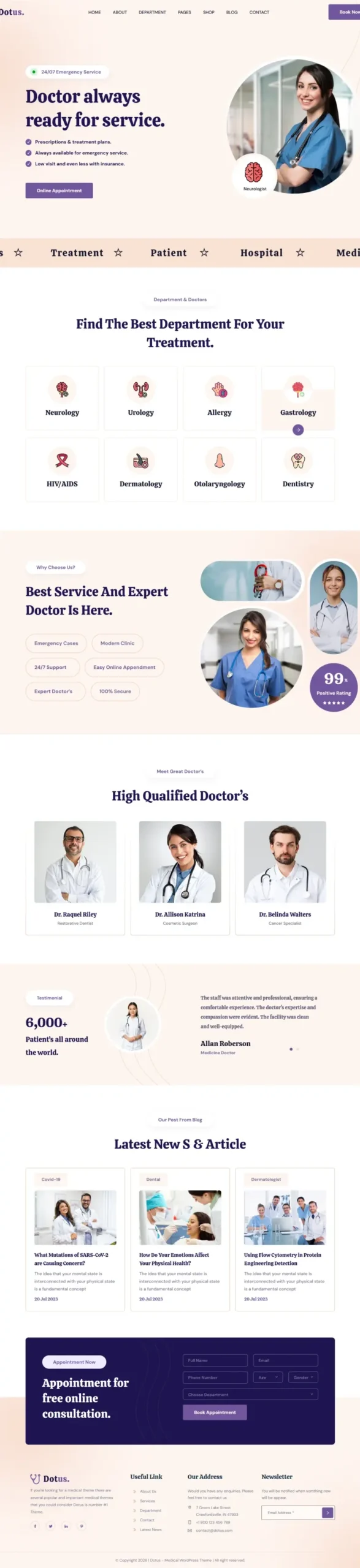 Web Design For Medical Practices | MD-06 Professional Healthcare Template