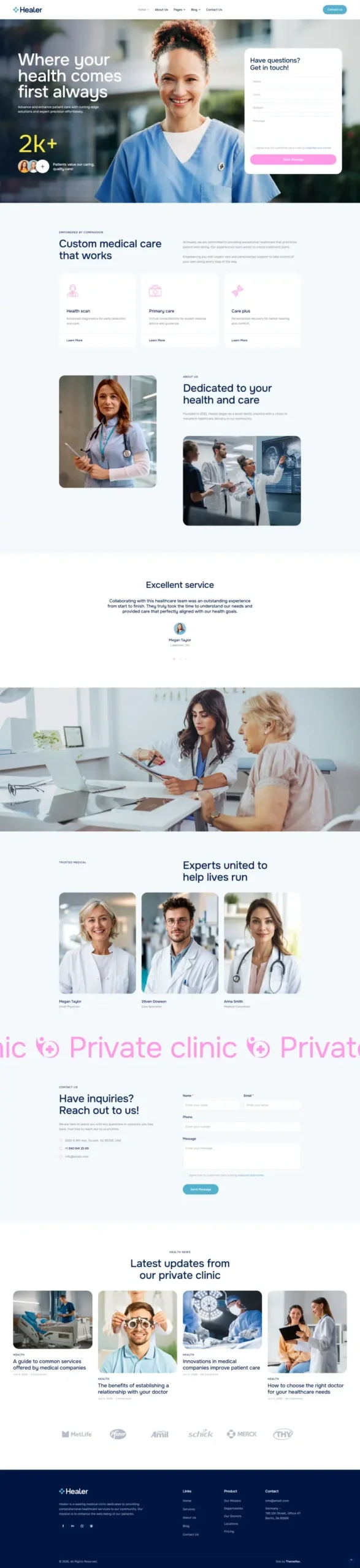 Website Design For Medical Practice | MD-01 Healthcare Template - Zoic Digital