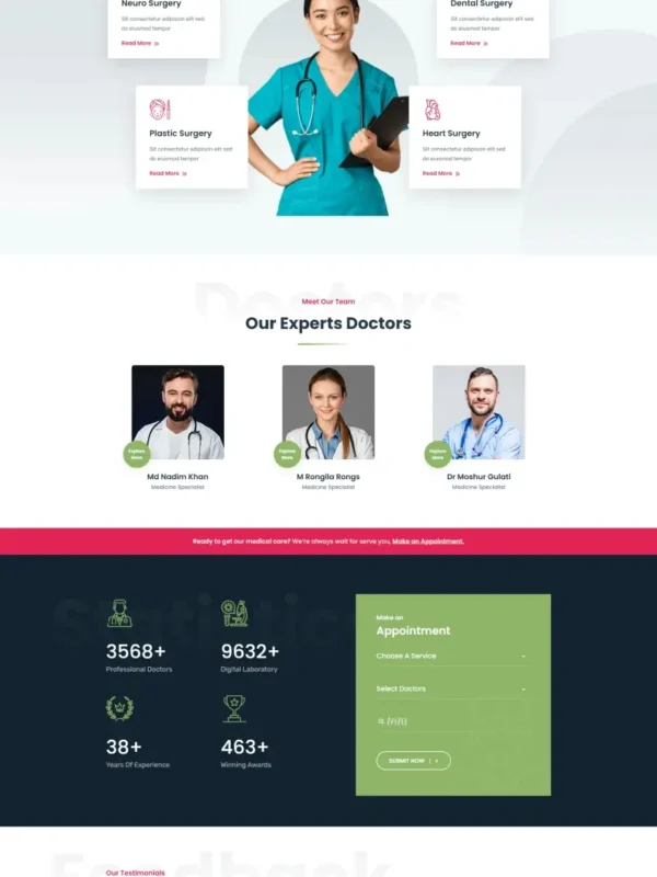 Website Development For Doctors | MD-09 Professional Template - Zoic Digital